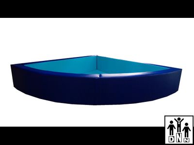 Детский сухой бассейн угловой R130xH30 разборный синий DNN