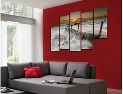 Модульная картина "Бурные воды"