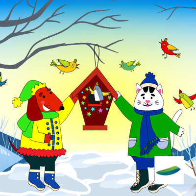 Постер "Скворечник" . Детская коллекция «Мишаня и Тимурчик».