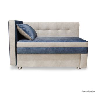 Кушетка Лилия, Синяя/Слоновая кость Левая