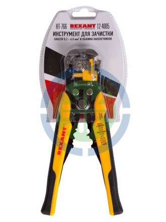 Инструмент для зачистки кабеля 0.2-6.0мм²  и обжима наконечников  REXANT
