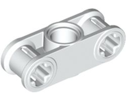 Technic, Axle and Pin Connector Perpendicular 3L with Center Pin Hole, White (32184 / 3218401 / 321841 / 4144133 / 6114940 / 6276981)