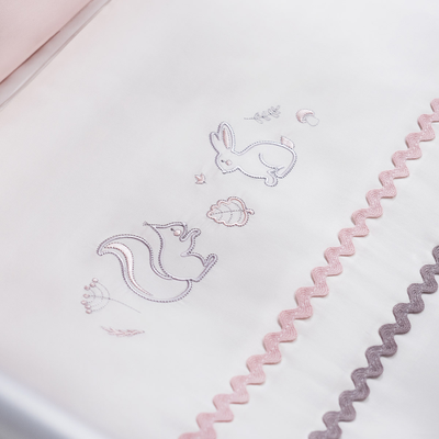 Комплект в кроватку Perina Toys Sateen Collection 6 предметов розовый