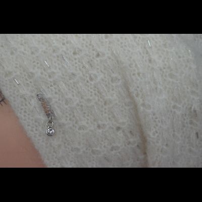 Берет Vizio 6726 белый стеклярус