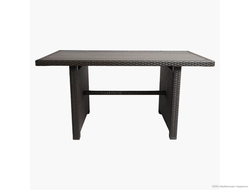 Стол Крит прямоугольный ДПК/ротанг/стекло 193 см из ротанга