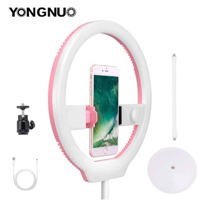 Кольцевая светодиодная лампа Yongnuo YN128 II розовая