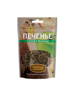 Деревенские лакомства, Печенье с уткой и яблоками для собак