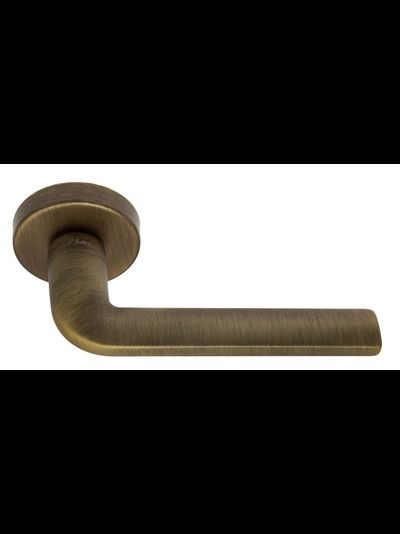 Дверная ручка на круглом основании Fratelli Cattini "LINEA" 7-CR матовая бронза