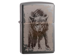 Зажигалка "ZIPPO" Wolf Design Black Ice® 49073