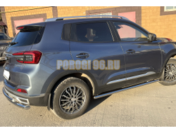 Защита штатного порога труба Папа Тюнинг d53 для Chery Tiggo 4 Pro 2022-