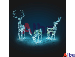 Композиция светодиодная Семья оленей