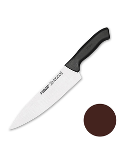 Нож поварской 23 см, коричневая ручка