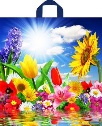 Пакет вырубная ручка 40*47 45мкм Дари праздник НГ/50