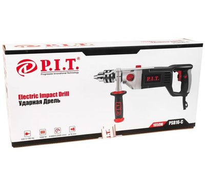 Дрель ударная PSB16-C P.I.T. (1050Вт, ключевой патрон 16мм, 0-900/0-2500 об/мин)