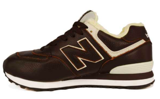 New Balance 574 Brown/кожа/мех (41-45)