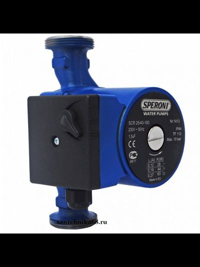 Циркуляционный насос для перекачки теплоносителя Speroni SCR 25/40 25/60 32/80 180мм G 1" с накидными гайками