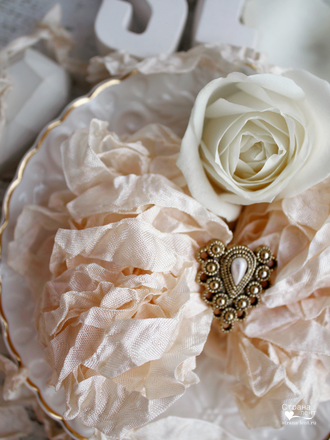 Шебби-лента Бежевая камея (Россия), 2 метра