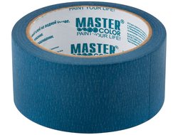Лента малярная бумажная синяя, термостойкость до 100°C, УФ-стойкость до 14 дней, 48 мм х 25 м MASTER 30-6114
