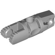Hinge Cylinder 1 x 3 Locking with 1 Finger and 2 Fingers on Ends, 7 Teeth, with Hole, Light Bluish Gray (54662 / 6267112)