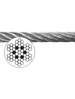 Трос нержавеющий 7х7, 6 мм