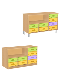 ТУМБА КОМБИНИРОВАННАЯ СИСТЕМА ХРАНЕНИЯ К/120 ПВХ