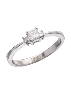 Помолвочное кольцо с квадратным бриллиантом арт. 810221.