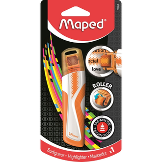Маркер выделитель текста роллер Maped FLUO PEPS оранжевый 7 мм блистер