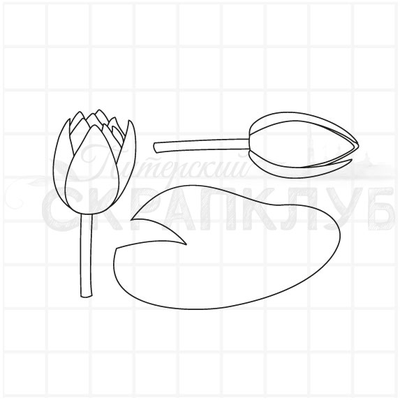 ФП штамп "Кувшинки маленькие"