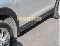 Защита порогов d76 труба черная для Toyota HILUX (2005-2011)