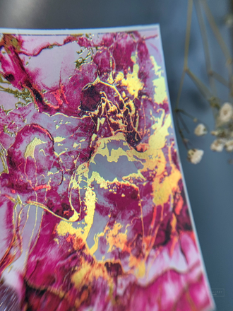 Слайдеры фольгированная акварель Alcohol Ink NF-016 GOLD