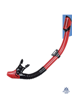 Трубка для дайвинга H.Wind spiral силикон сухая цветная