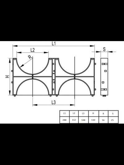 Кластер тип DKC ссд-пайп 110 мм двойной
