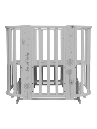 Детская кроватка 5в1 Sweet Baby Arte Серый/одуванчик