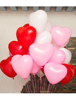 ОБЛАКО ЛАТЕКСНЫХ ШАРОВ-СЕРДЕЦ "LOVESTORY"