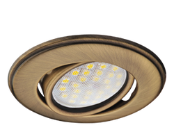 Светильник встраиваемый Ecola DH03 MR16 GU5.3 поворот.выпукл. Бронза 25x88 FB1601EFS