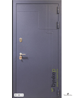 Дверь с терморазрывом Бункер Лайт Медь/Дуб эко