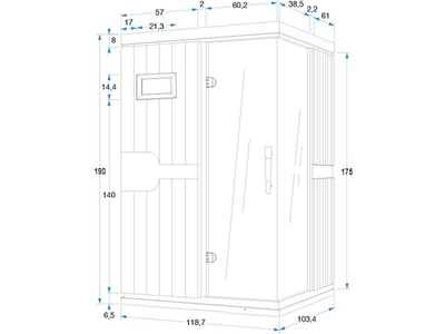 Инфракрасная кабина (сауна) Mountfield Isabel 2 120х105х190 см
