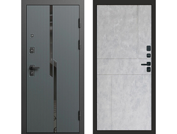 Дверь входная ПРАЙМ с панелью Горизонт бетон светлый