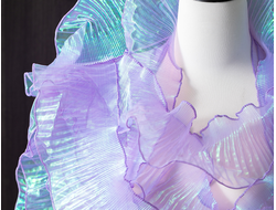 ПЛИССИРОВАННАЯ КРУЖЕВНАЯ ЛЕНТА, 13 СМ. АРТ. К-00042, 10 м. ЦВЕТ: Лавандовый