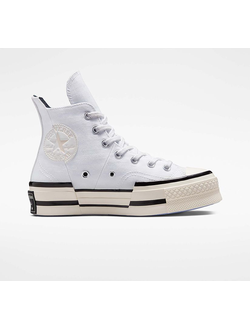 Кеды Converse Chuck 70 Plus Hi белые высокие на платформе