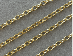Цепь латунь зол 3,9мм