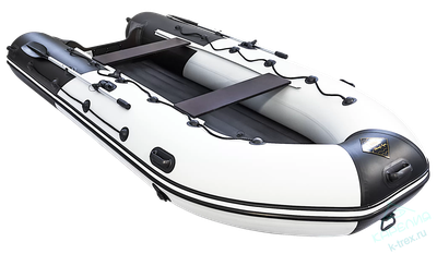 Лодка ПВХ Мастер Лодок Ривьера Гидролыжа 4000НДНД "Комби" Св.Серый / Чёрный