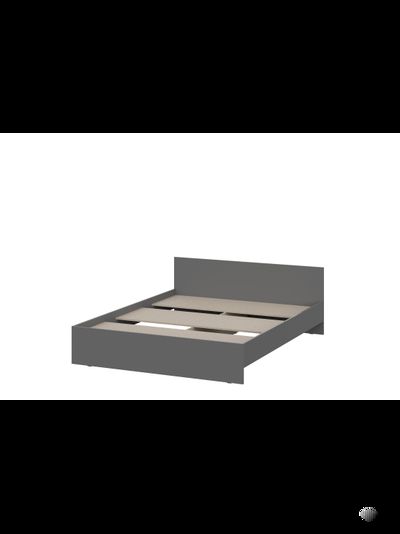 Денвер кровать двуспальная универсальная 1,6м Графит серый (без основания)