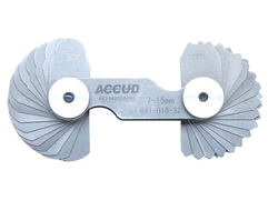 Набор шаблонов радиусных сталь 16шт 7,5-15мм Accud 941-015-32