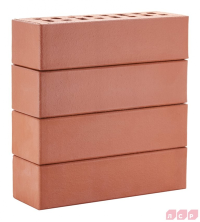 Клинкерный кирпич облицовочный пустотелый ЛСР Лондон красный гладкий 250х85х65 мм