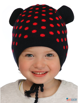 Шапка  20202-11, цвет темно-синий,ярко-розовый р. 52-54