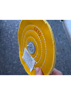 Круг полировальный муслин прошитый Желтый 150 мм 10 слоев