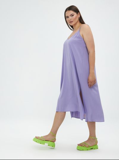 Платье на бретелях из вискозы, цвета в ассортименте