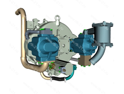 Гидротрансформатор с редуктором приводов насосов 1101-14-5-01СБ