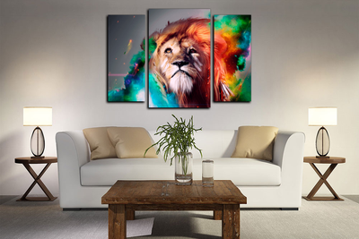 Модульная картина "Король джунглей"